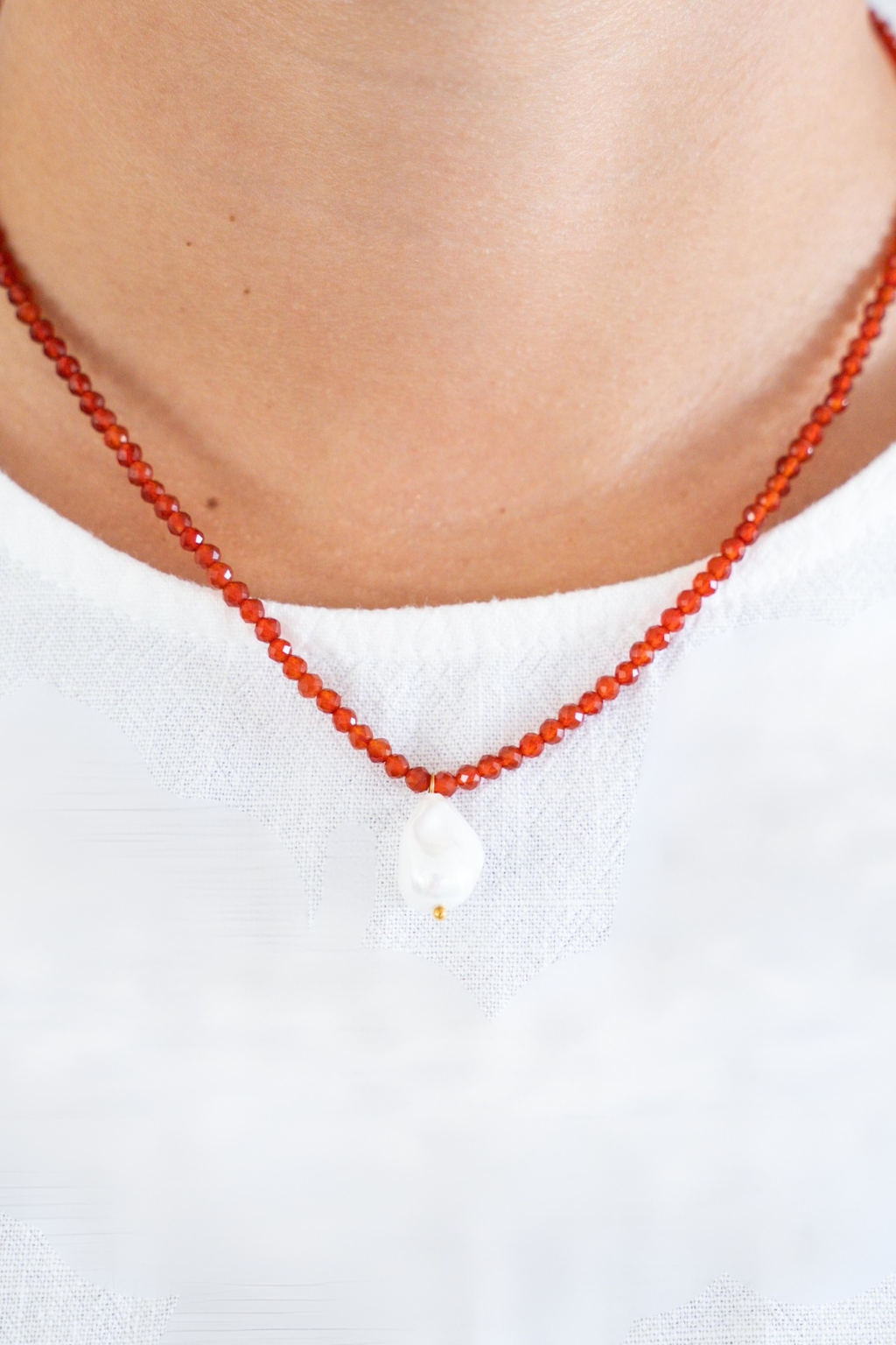 Beaded Pearl Necklace