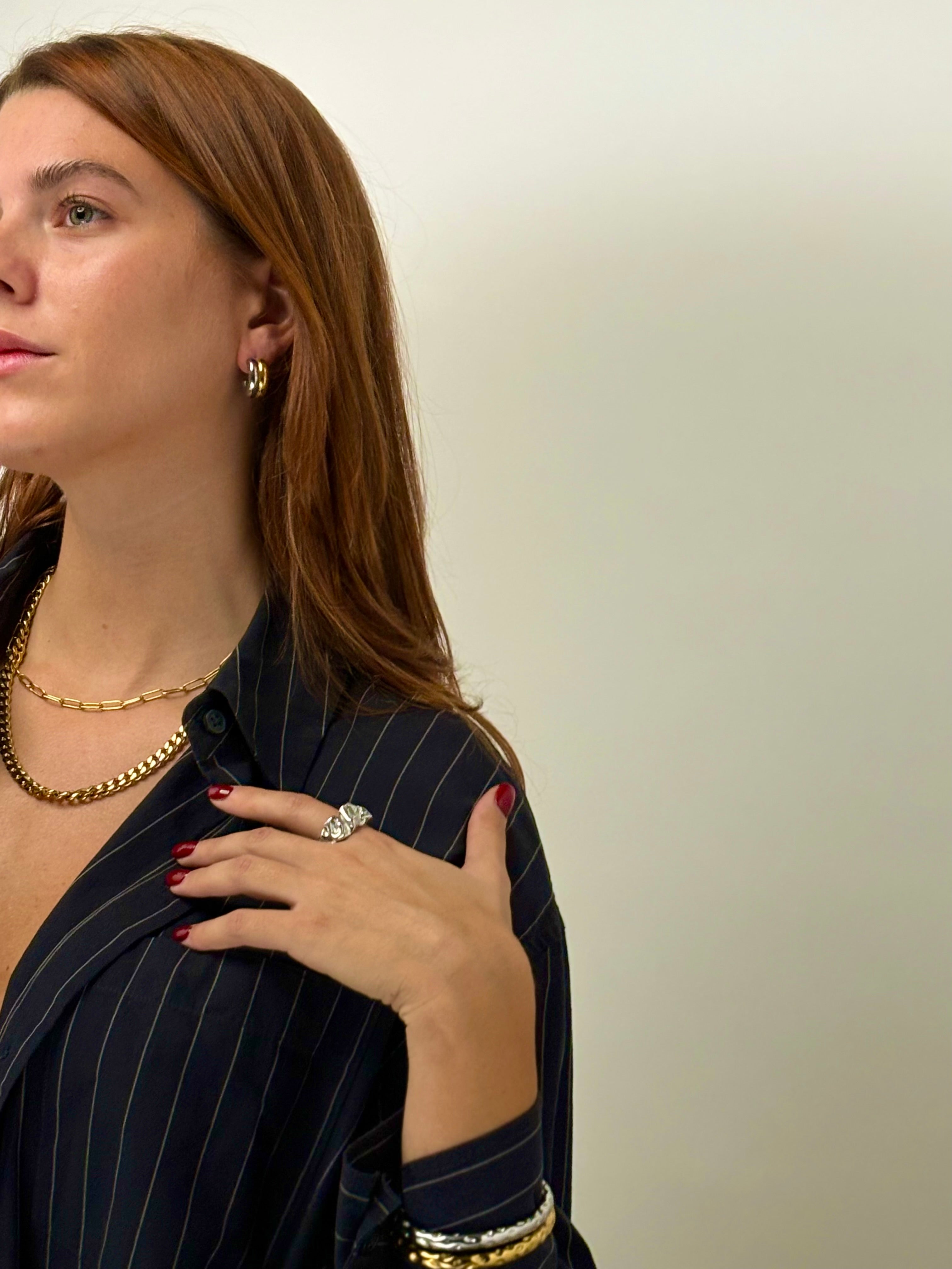 Bedford Silver Lava Ring