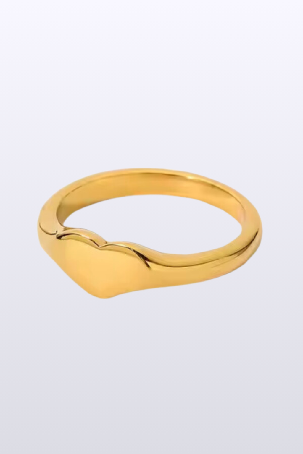 Gold heart ring, waterproof and hypoallergenic, suitable for active lifestyles