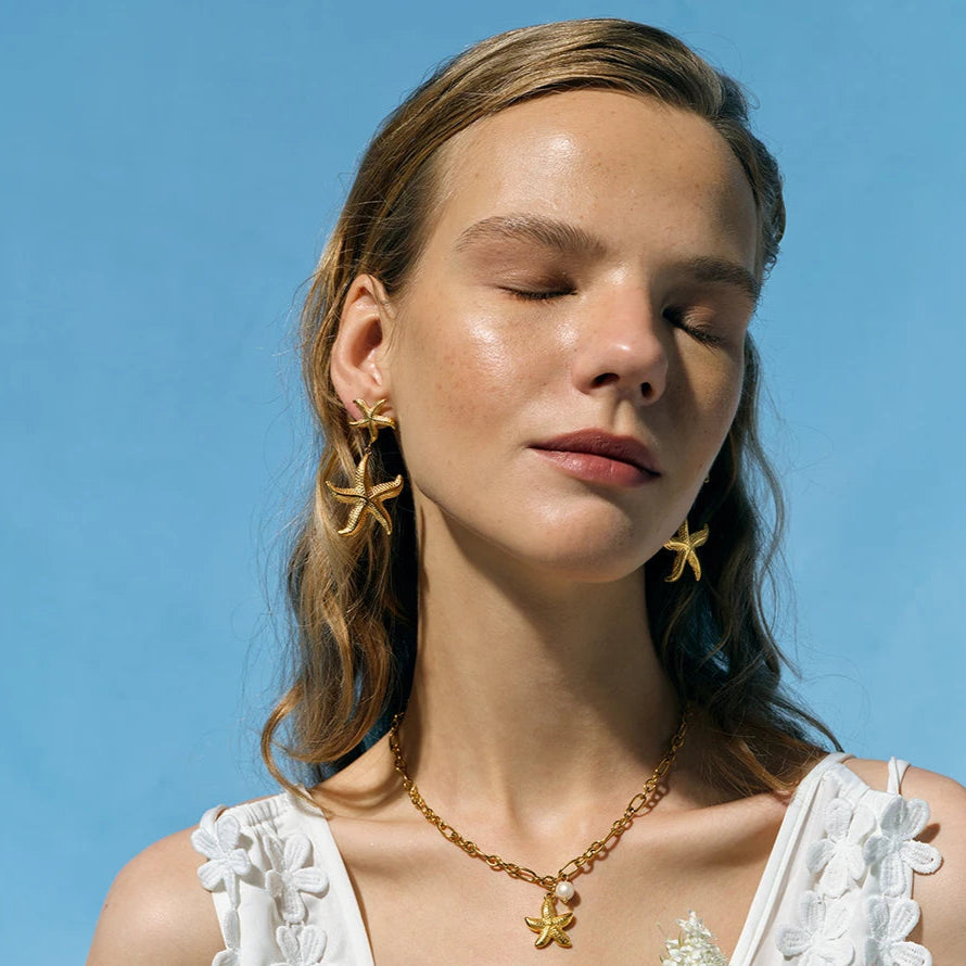 Starfish & Pearl Necklace