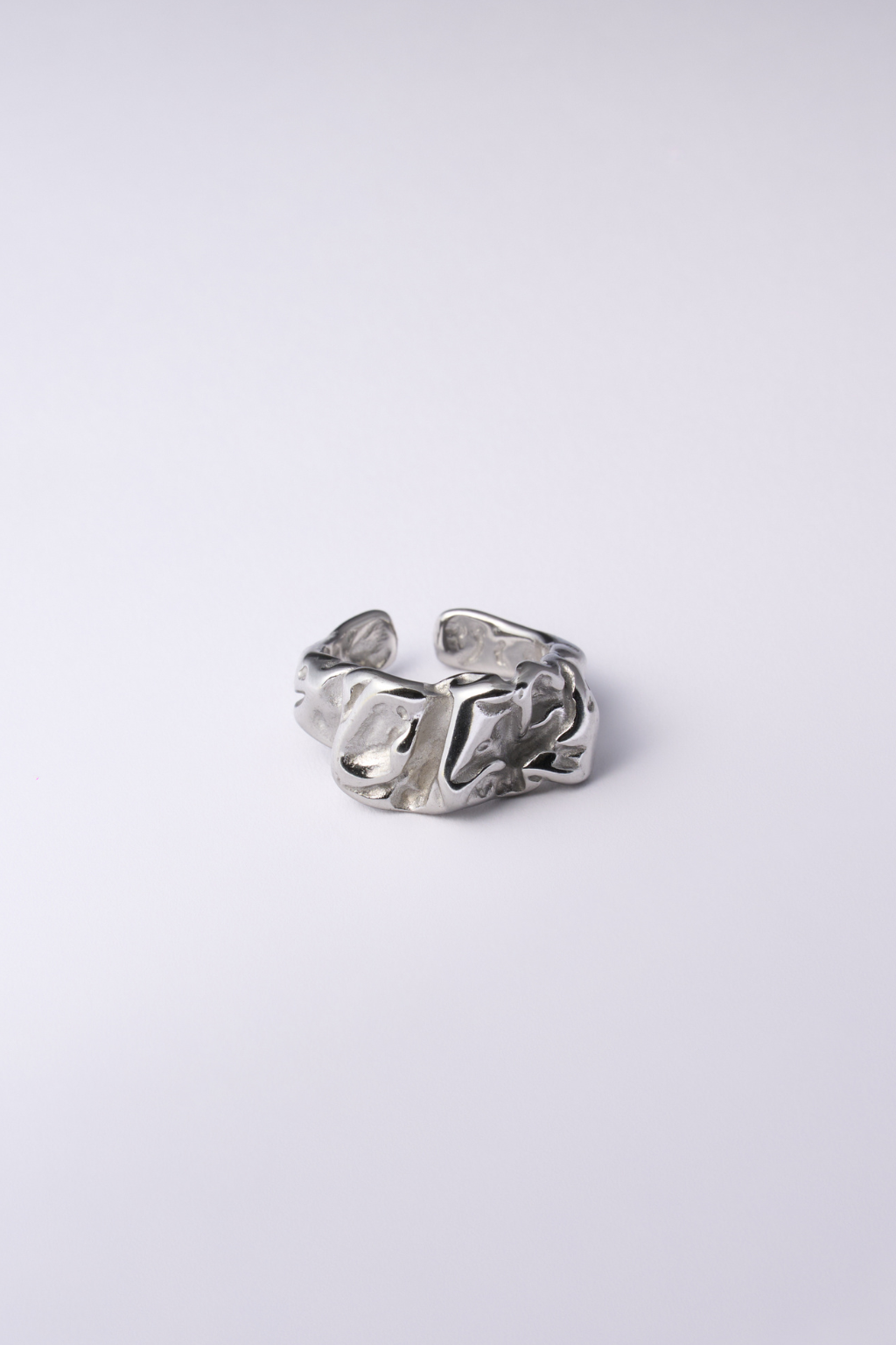 Bedford Silver Lava Ring