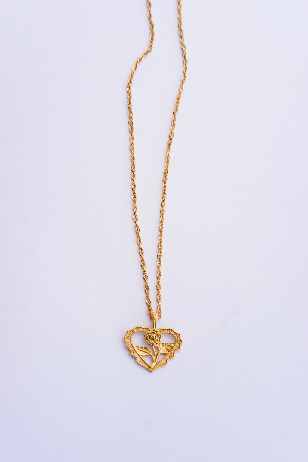 Rose & Heart Necklace