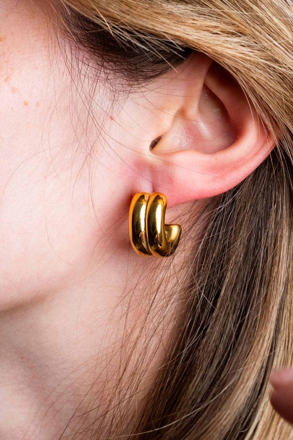 ‘Otranto’ Gold Double Hoops