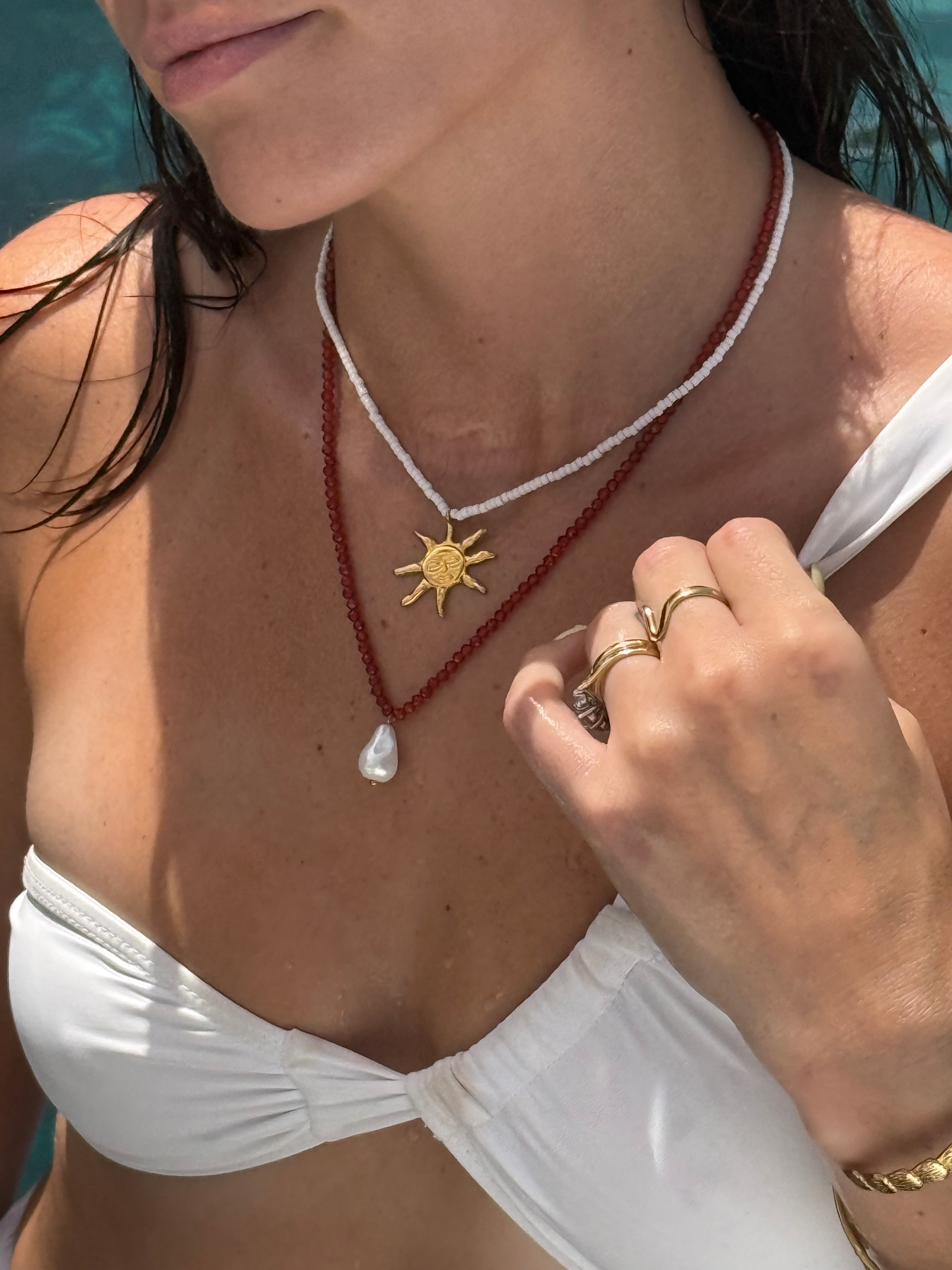 Beaded Pearl Necklace